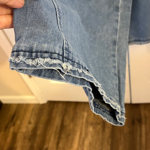 Denim Blue Distressed Jumpsuit - Picture 13 of 16